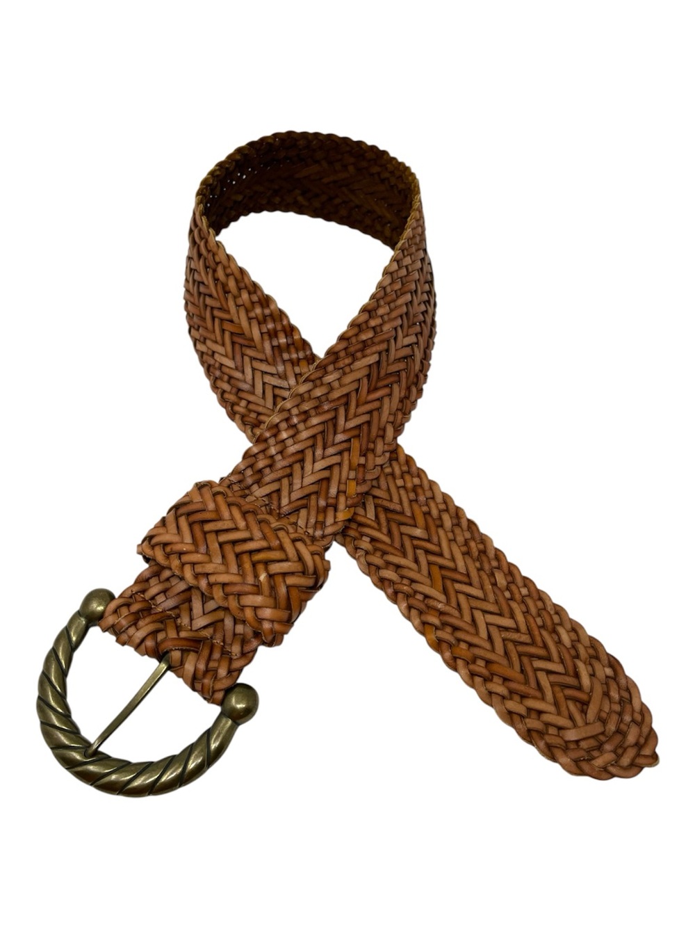 Clu Monaco wide braided leather belt  M